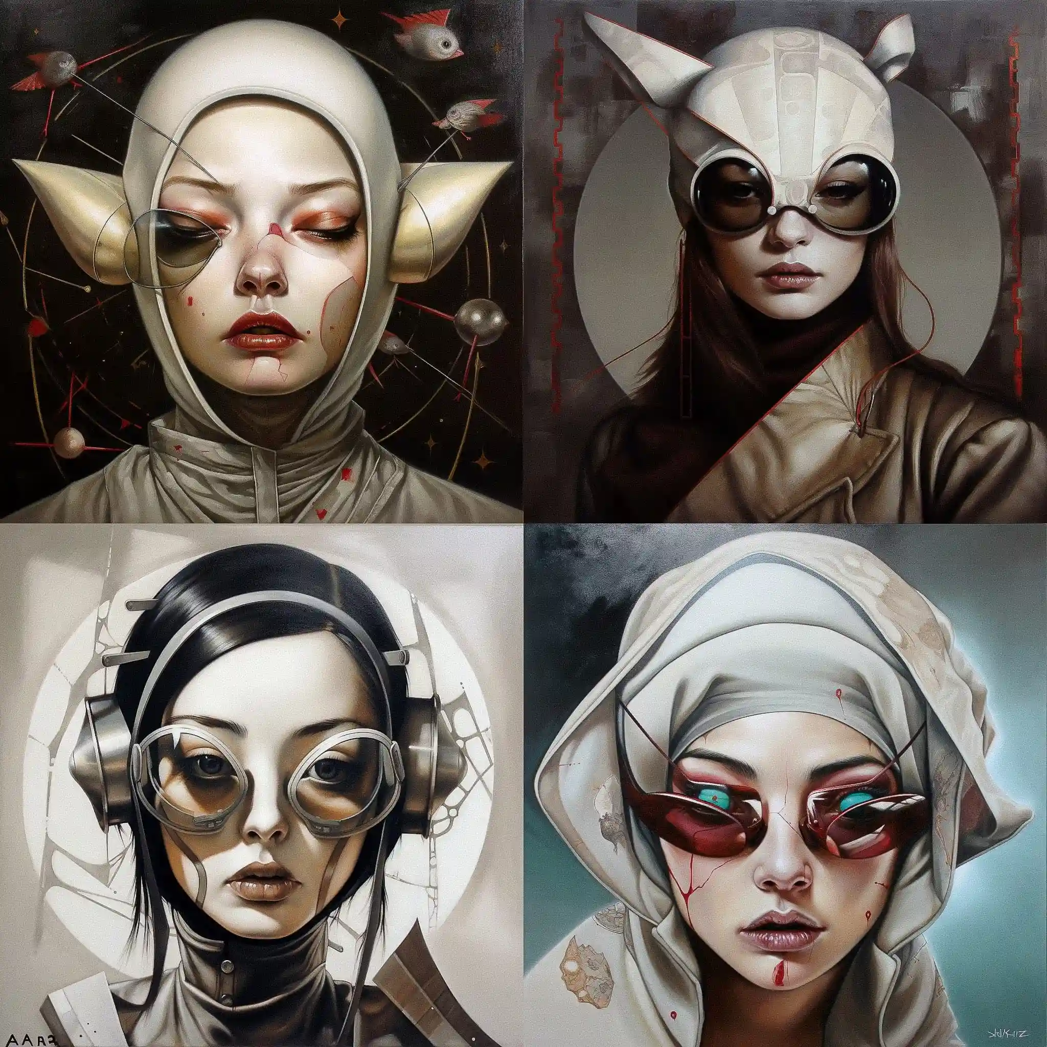 阿法琳·萨杰迪 afarin sajedi风格midjourney AI绘画作品 -阿法琳·萨杰迪 afarin sajedi风格midjourney AI绘画作品