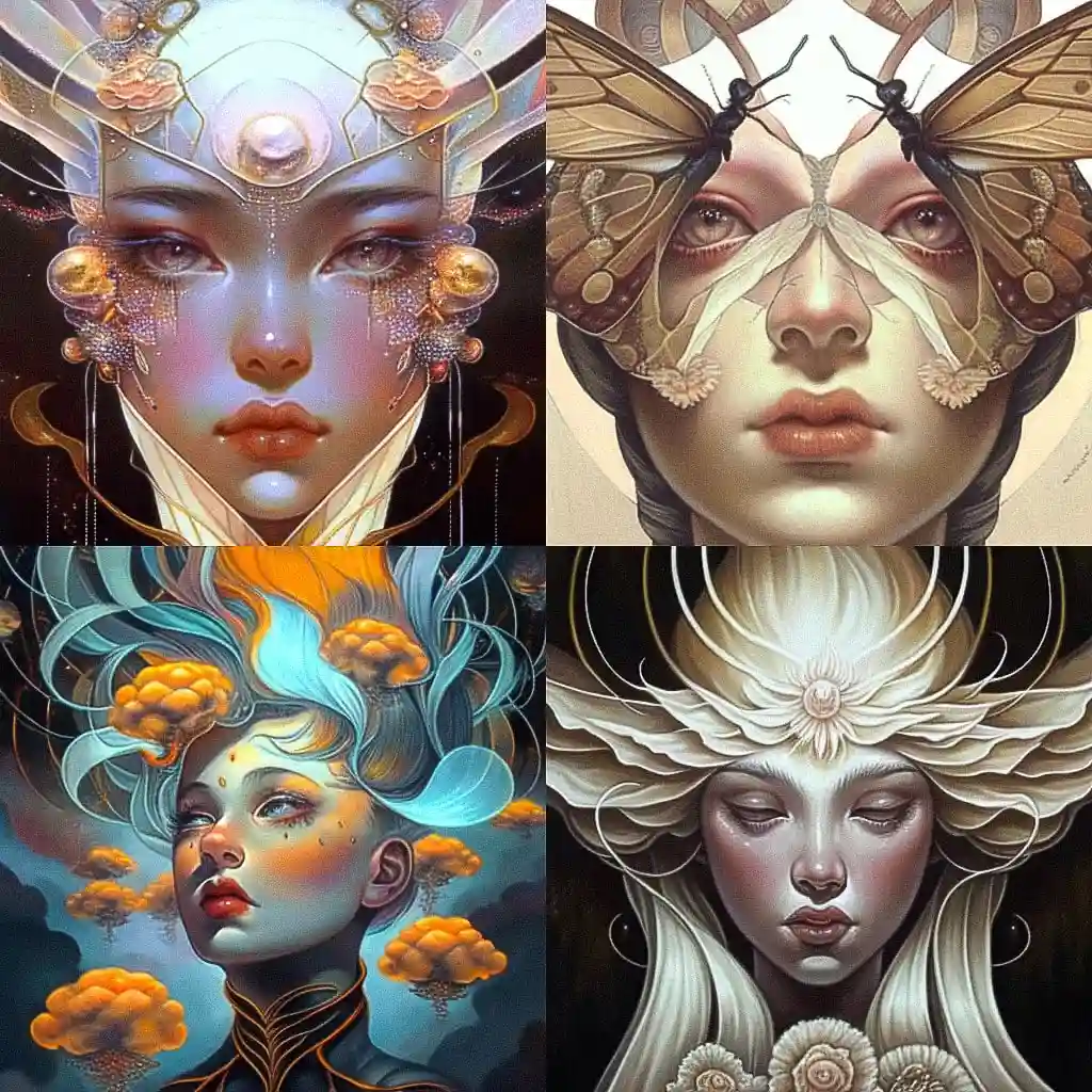 阿法琳·萨杰迪 afarin sajedi风格midjourney AI绘画作品 -阿法琳·萨杰迪 afarin sajedi风格midjourney AI绘画作品