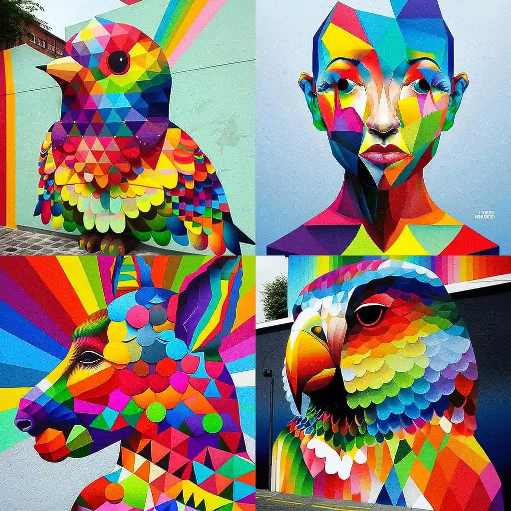 -奥库达·桑米格尔 okuda san miguel风格midjourney AI绘画作品