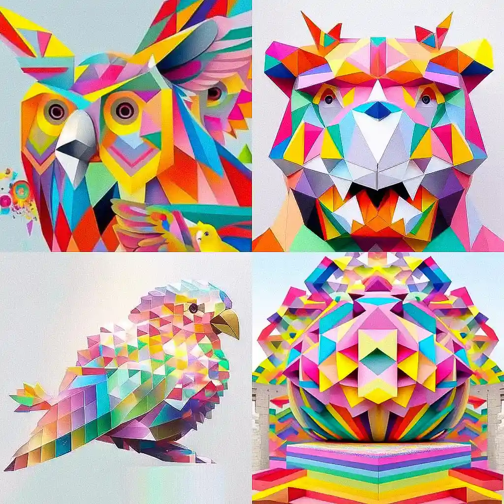 奥库达·桑米格尔 okuda san miguel风格midjourney AI绘画作品 -奥库达·桑米格尔 okuda san miguel风格midjourney AI绘画作品