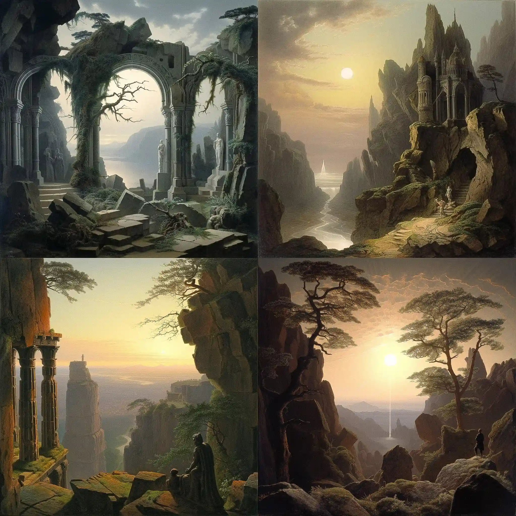 卡尔·弗里德里希·申克尔 karl friedrich schinkel风格midjourney AI绘画作品 -卡尔·弗里德里希·申克尔 karl friedrich schinkel风格midjourney AI绘画作品