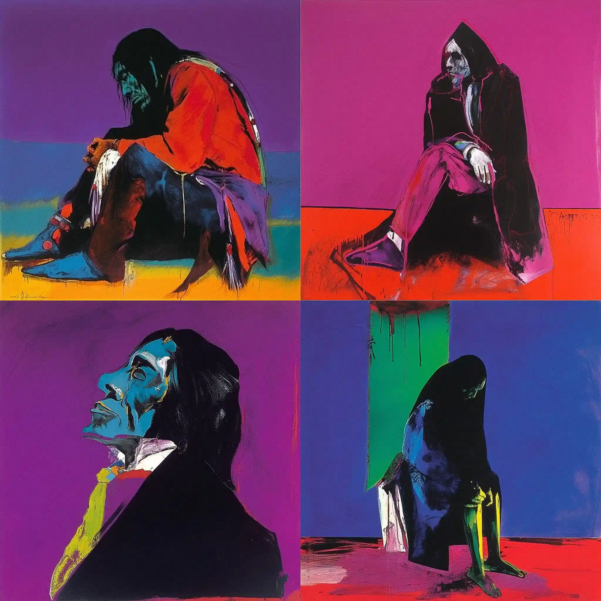 -弗里茨·肖尔德 fritz scholder风格midjourney AI绘画作品