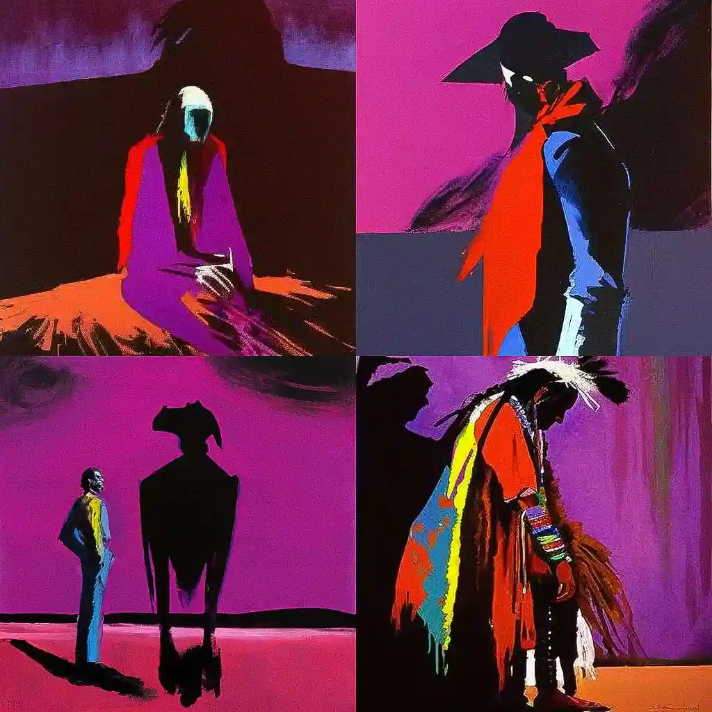 -弗里茨·肖尔德 fritz scholder风格midjourney AI绘画作品