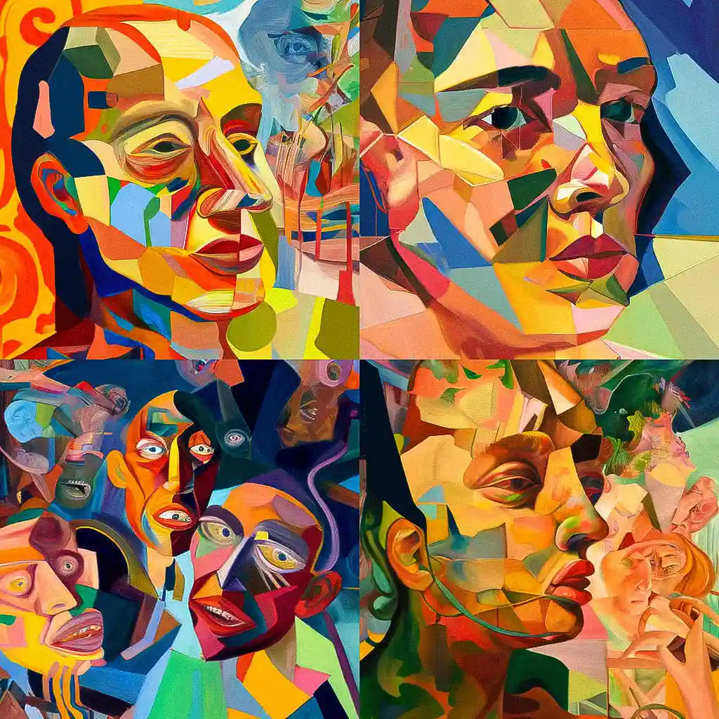 达娜·舒茨 dana schutz风格midjourney AI绘画作品 -达娜·舒茨 dana schutz风格midjourney AI绘画作品