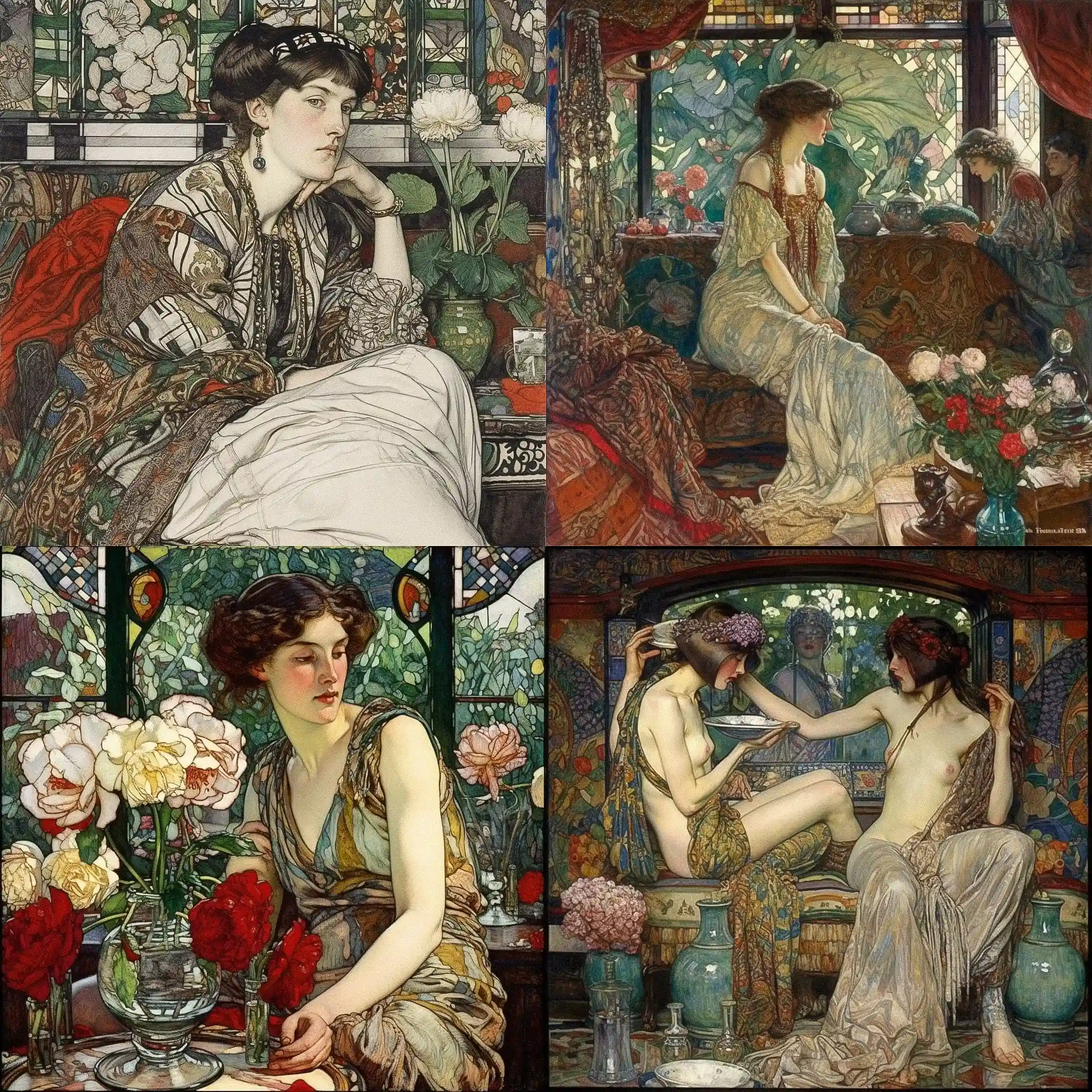 拜亚姆·肖 byam shaw风格midjourney AI绘画作品 -拜亚姆·肖 byam shaw风格midjourney AI绘画作品