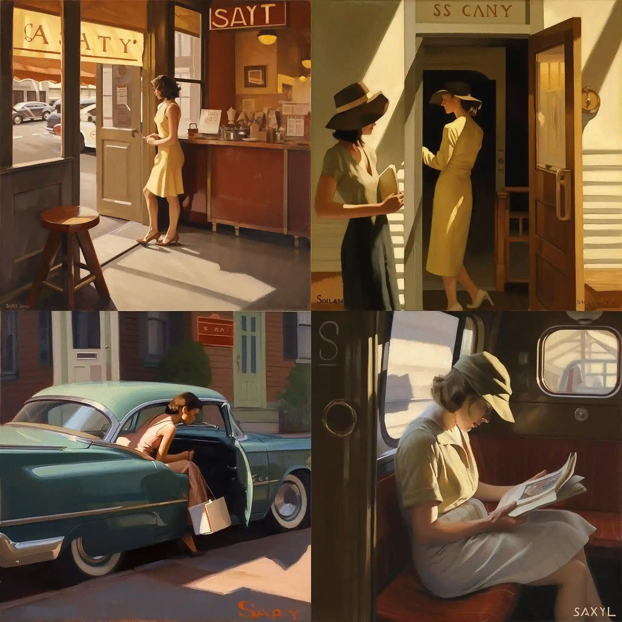 -莎莉·斯托奇 sally storch风格midjourney AI绘画作品