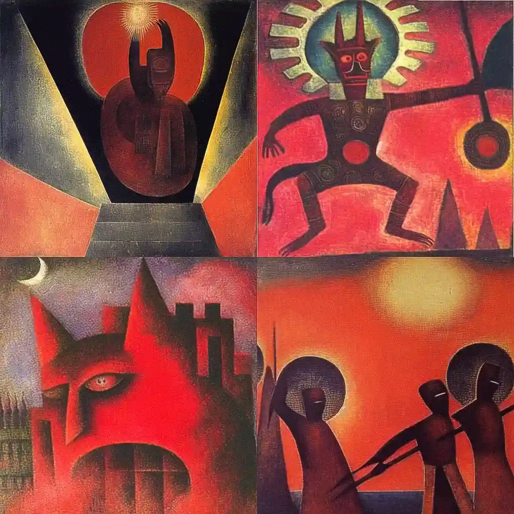 鲁菲诺·塔马约 rufino tamayo风格midjourney AI绘画作品 -鲁菲诺·塔马约 rufino tamayo风格midjourney AI绘画作品