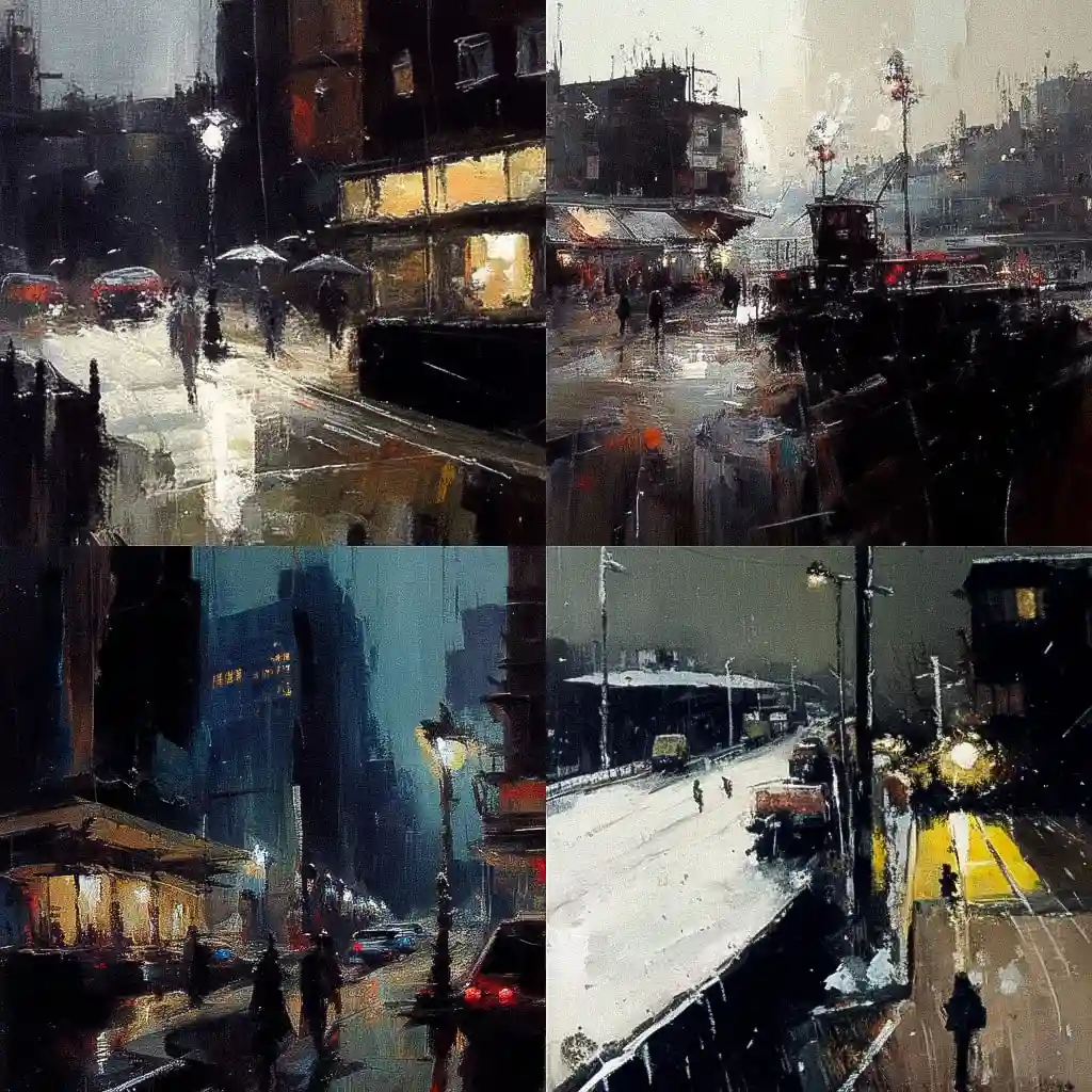 马尔科姆·提斯代尔 malcolm teasdale风格midjourney AI绘画作品 -马尔科姆·提斯代尔 malcolm teasdale风格midjourney AI绘画作品