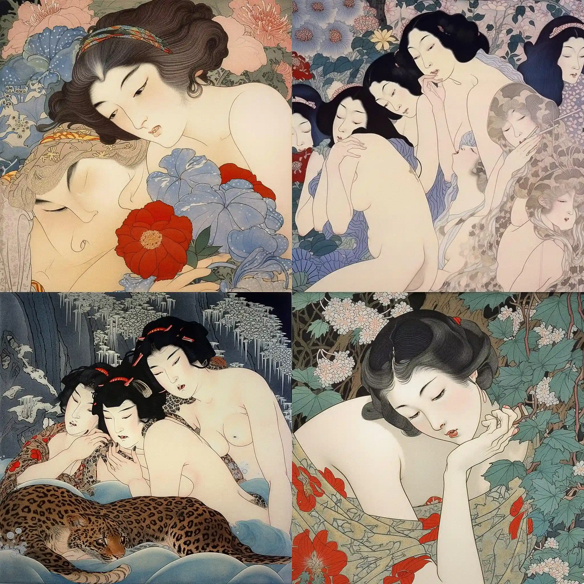 -寺岛真实 masami teraoka风格midjourney AI绘画作品