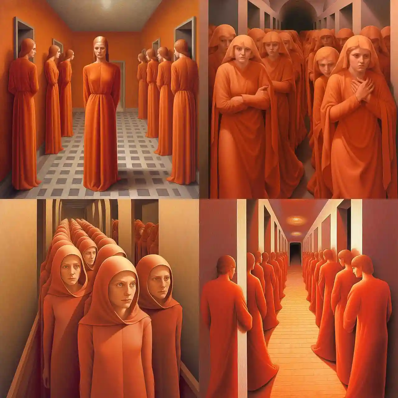 -乔治·图克尔 george tooker风格midjourney AI绘画作品