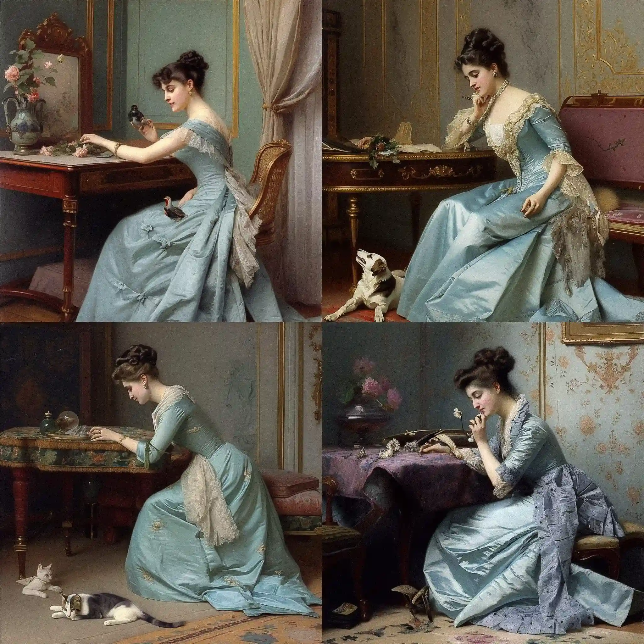 奥古斯特·图尔穆谢 auguste toulmouche风格midjourney AI绘画作品 -奥古斯特·图尔穆谢 auguste toulmouche风格midjourney AI绘画作品