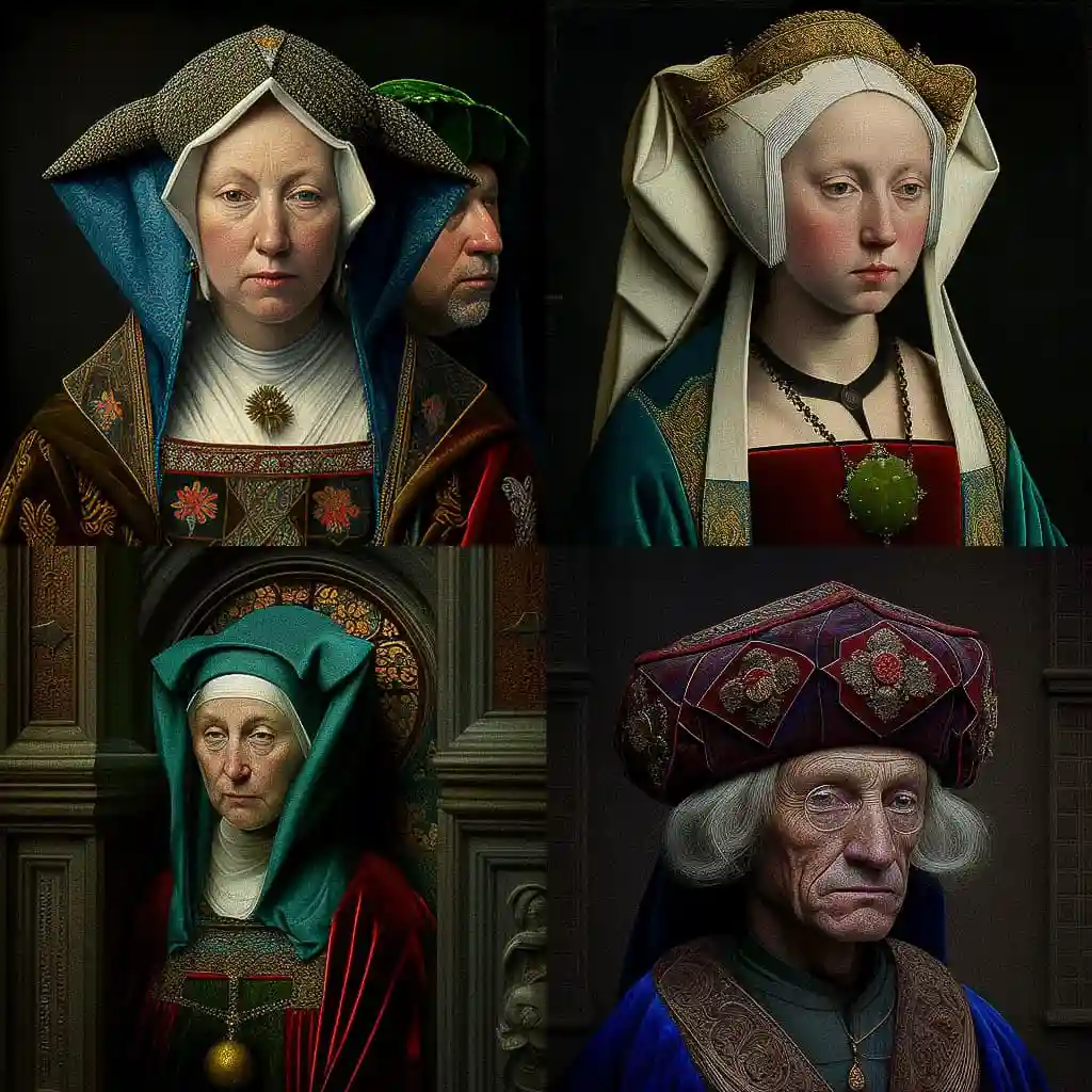 -扬·凡·艾克 jan van eyck风格midjourney AI绘画作品