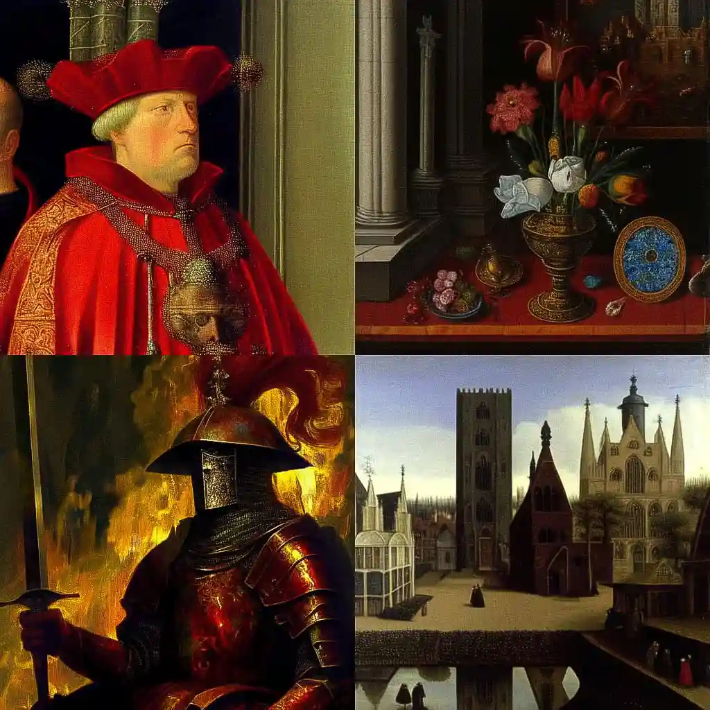 -扬·凡·艾克 jan van eyck风格midjourney AI绘画作品