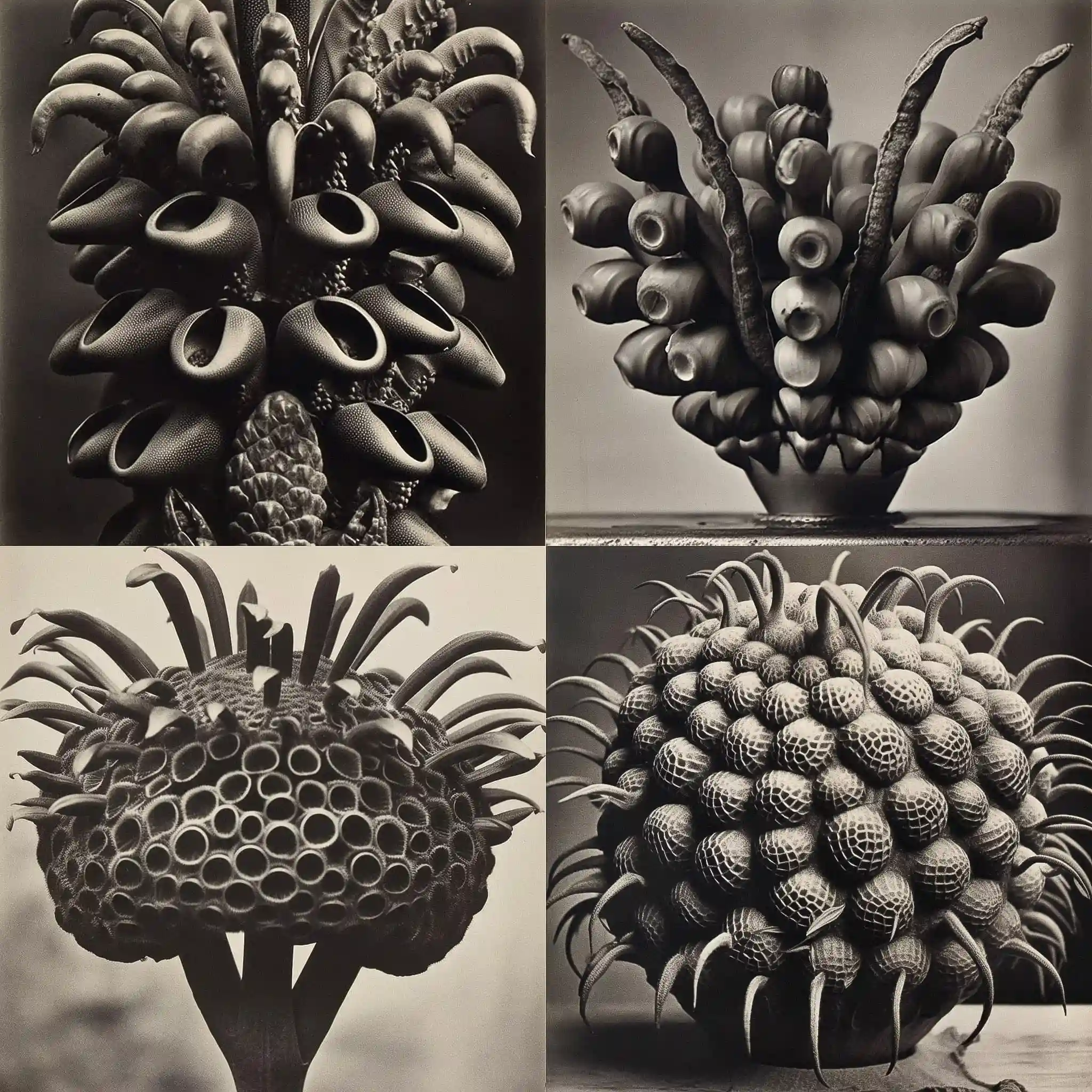 -卡尔·布洛斯费尔特 karl blossfeldt风格midjourney AI绘画作品