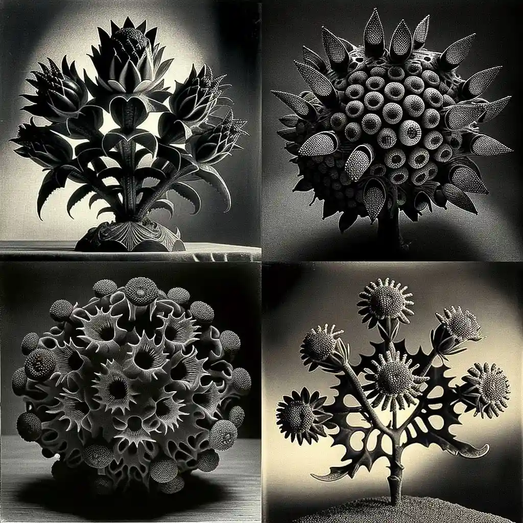 -卡尔·布洛斯费尔特 karl blossfeldt风格midjourney AI绘画作品