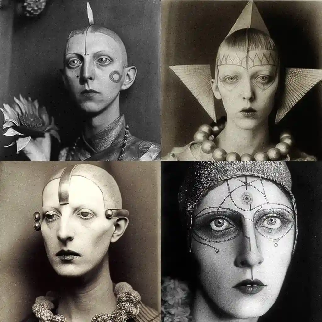 -克洛德·卡恩 claude cahun风格midjourney AI绘画作品