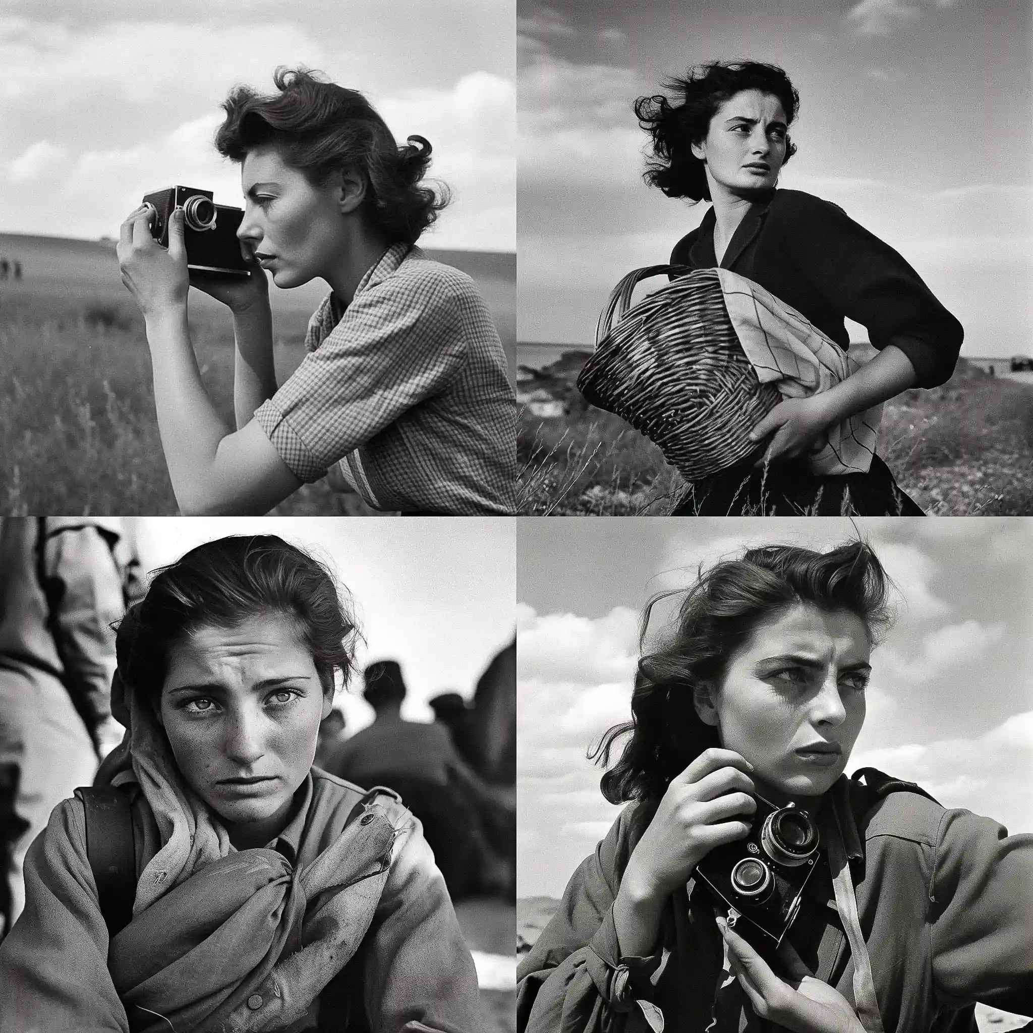 -罗伯特·卡帕 robert capa风格midjourney AI绘画作品