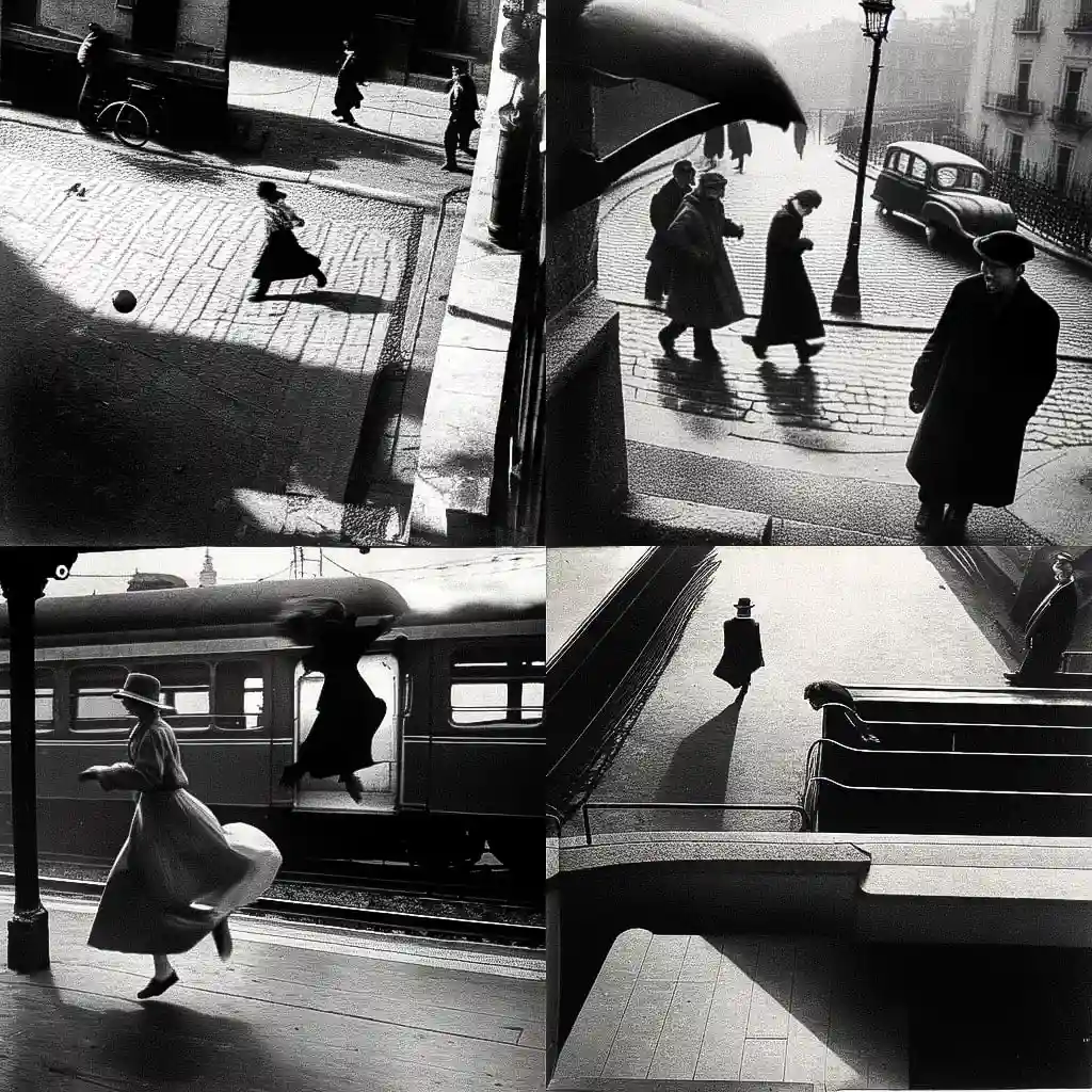 -亨利·卡蒂埃·布雷松 henri cartier bresson风格midjourney AI绘画作品