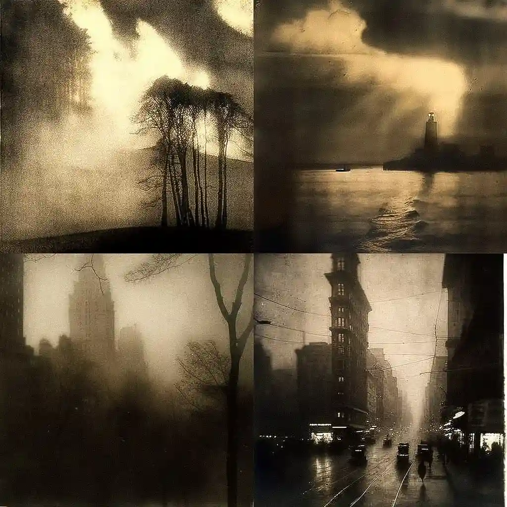 -阿尔文·兰格登·柯本 alvin langdon coburn风格midjourney AI绘画作品