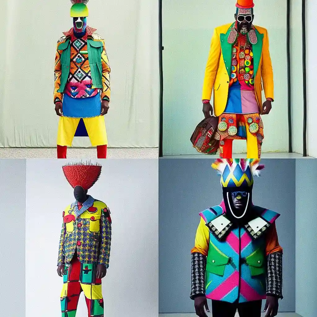 -瓦尔特·范贝伦东克 walter van beirendonck风格midjourney AI绘画作品