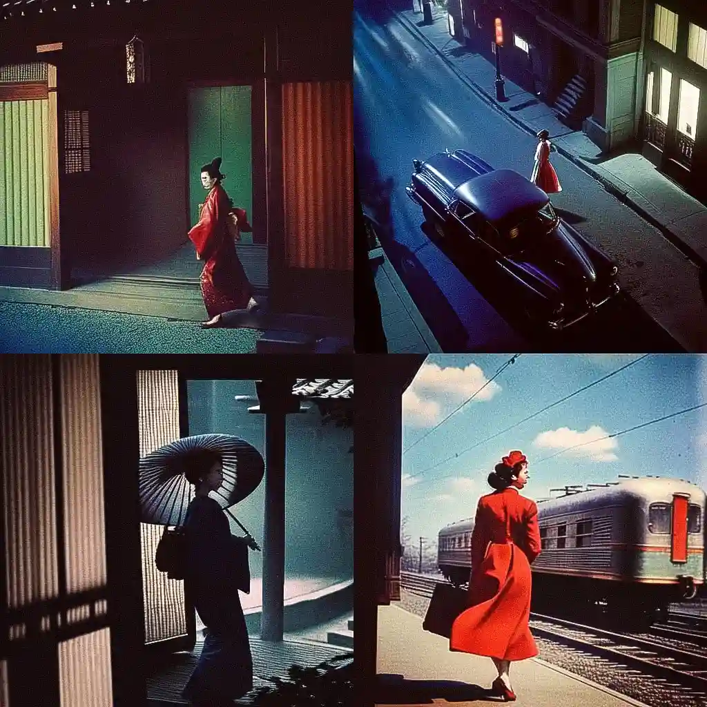 米尔顿格林 milton h greene风格midjourney AI绘画作品 -米尔顿格林 milton h greene风格midjourney AI绘画作品