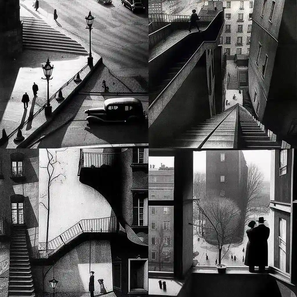 安德烈·克尔特什 andre kertesz风格midjourney AI绘画作品 -安德烈·克尔特什 andre kertesz风格midjourney AI绘画作品
