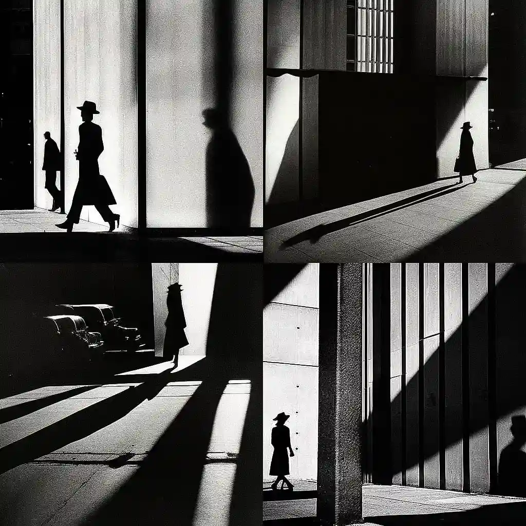 雷·梅兹克 ray metzker风格midjourney AI绘画作品 -雷·梅兹克 ray metzker风格midjourney AI绘画作品