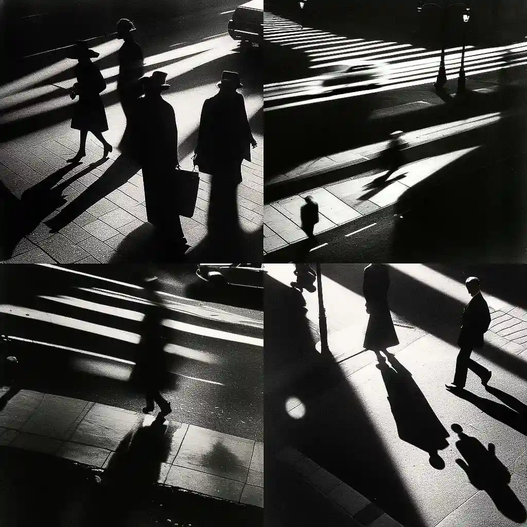 雷·梅兹克 ray metzker风格midjourney AI绘画作品 -雷·梅兹克 ray metzker风格midjourney AI绘画作品