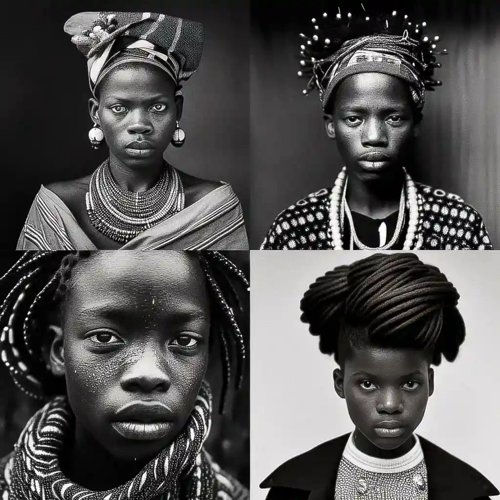 扎内勒·穆霍利 zanele muholi风格midjourney AI绘画作品 -扎内勒·穆霍利 zanele muholi风格midjourney AI绘画作品