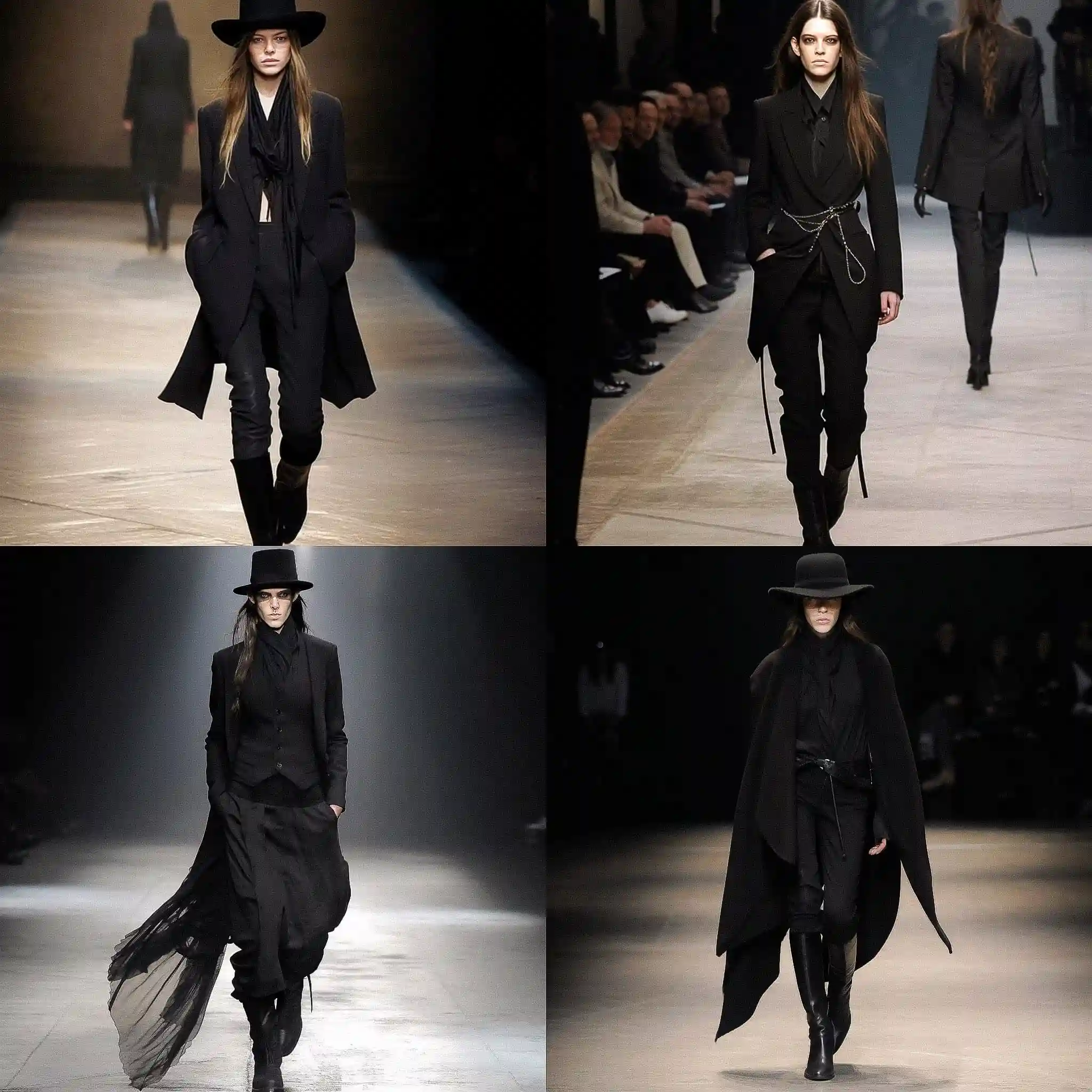 -安·德梅鲁米斯特 ann demeulemeester风格midjourney AI绘画作品