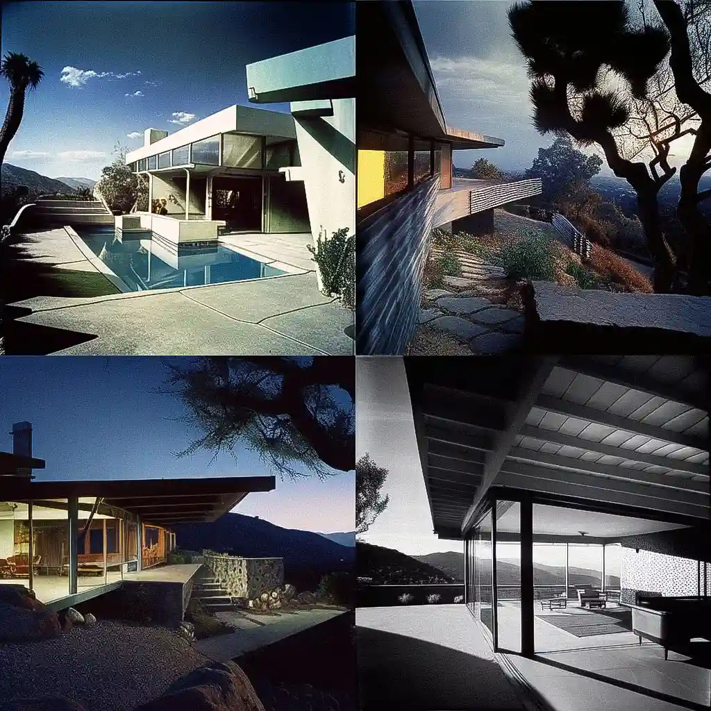 朱利叶斯·舒尔曼 julius shulman风格midjourney AI绘画作品 -朱利叶斯·舒尔曼 julius shulman风格midjourney AI绘画作品