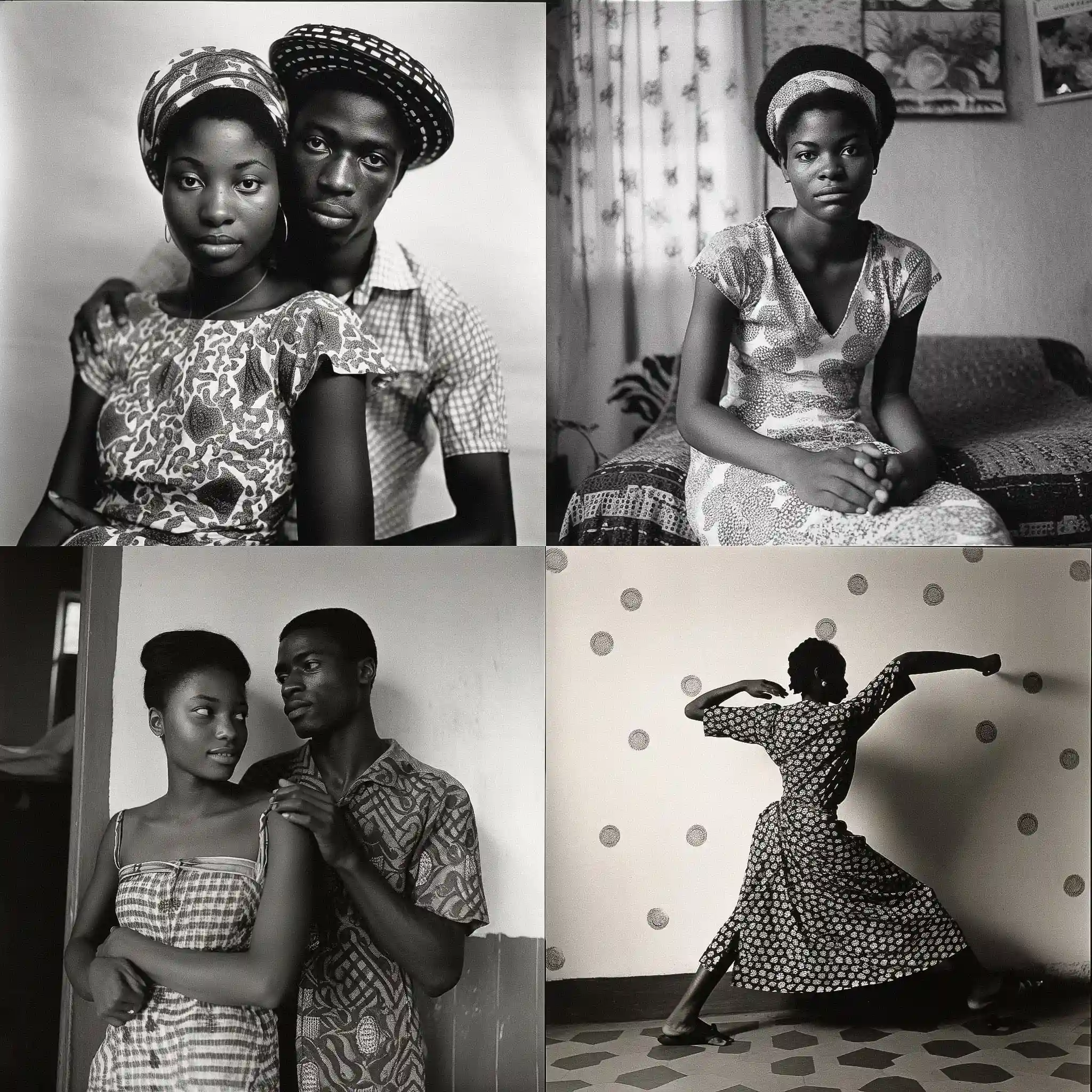 -马利克·希迪贝 malick sidibe风格midjourney AI绘画作品