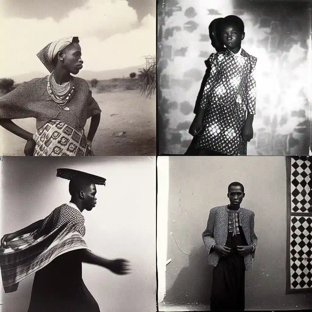 -马利克·希迪贝 malick sidibe风格midjourney AI绘画作品