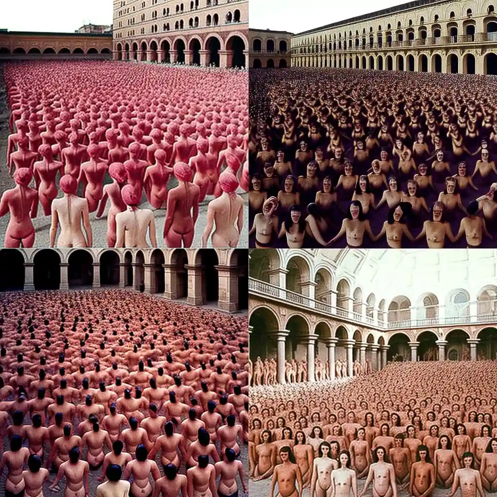 斯宾塞·图尼克 spencer tunick风格midjourney AI绘画作品 -斯宾塞·图尼克 spencer tunick风格midjourney AI绘画作品