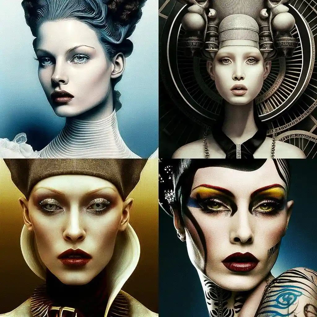 纪梵希 jean paul gaultier风格midjourney AI绘画作品 -纪梵希 jean paul gaultier风格midjourney AI绘画作品