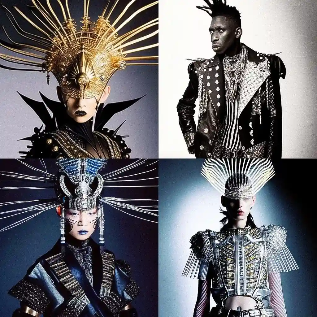 纪梵希 jean paul gaultier风格midjourney AI绘画作品 -纪梵希 jean paul gaultier风格midjourney AI绘画作品