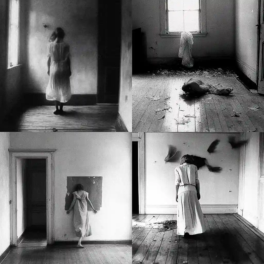 -弗朗西斯卡·伍德曼 francesca woodman风格midjourney AI绘画作品