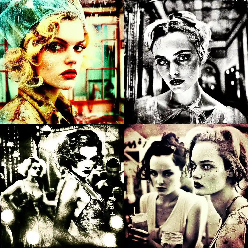 -艾伦·冯·恩沃斯 ellen von unwerth风格midjourney AI绘画作品