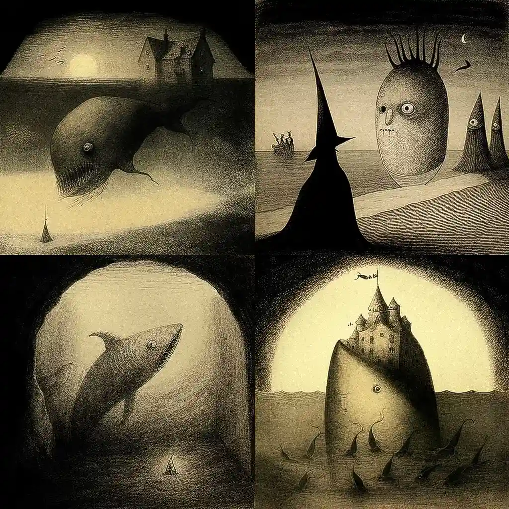 -阿尔弗雷德·库宾 alfred kubin风格midjourney AI绘画作品