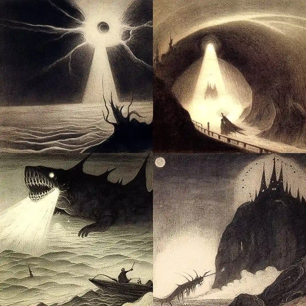 -阿尔弗雷德·库宾 alfred kubin风格midjourney AI绘画作品