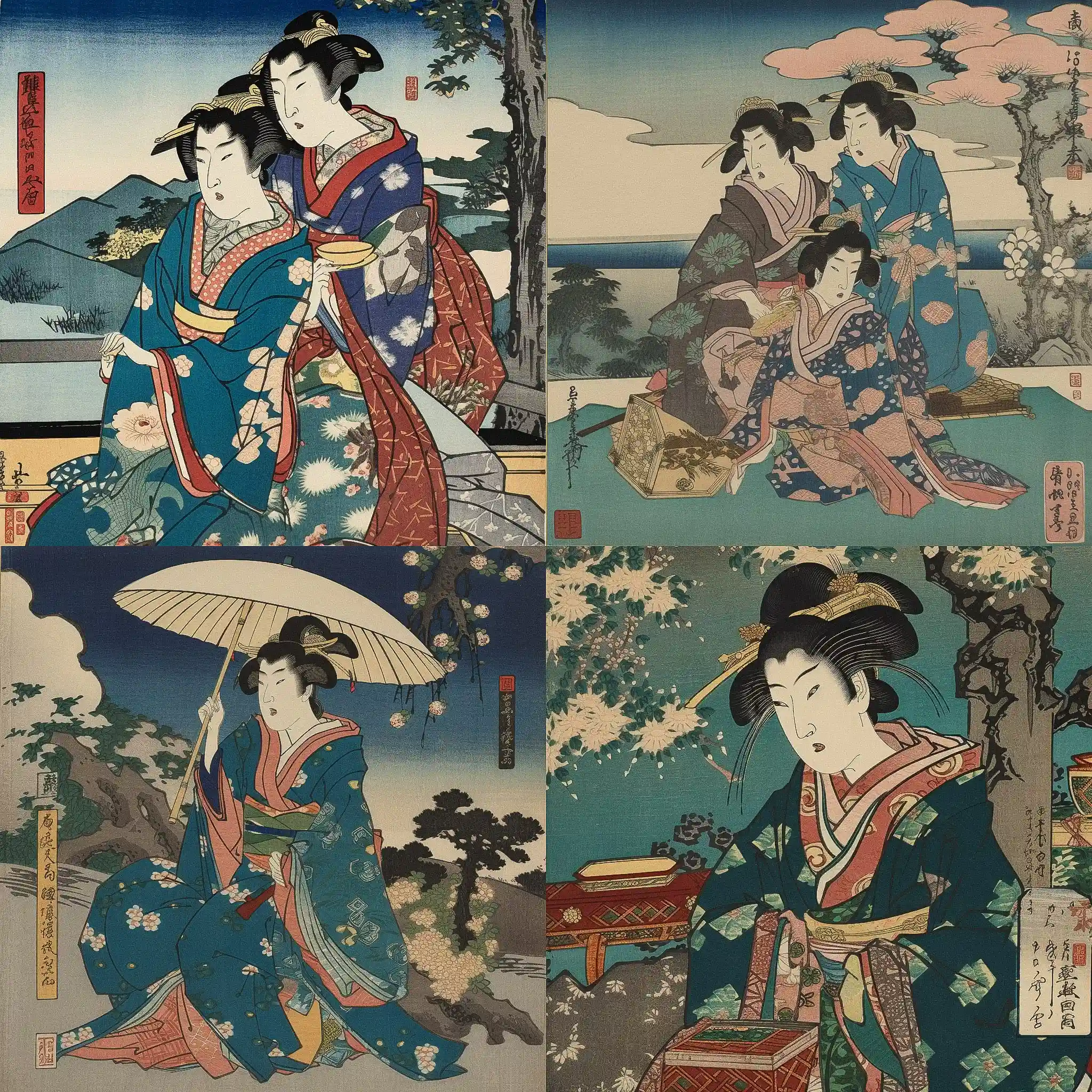 -歌川国定 utagawa kunisada风格midjourney AI绘画作品