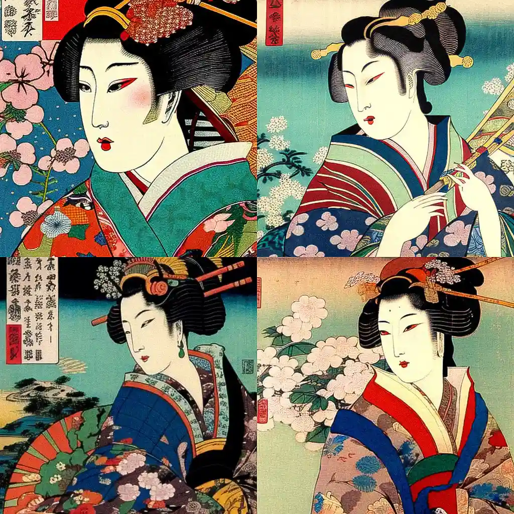 -歌川国定 utagawa kunisada风格midjourney AI绘画作品