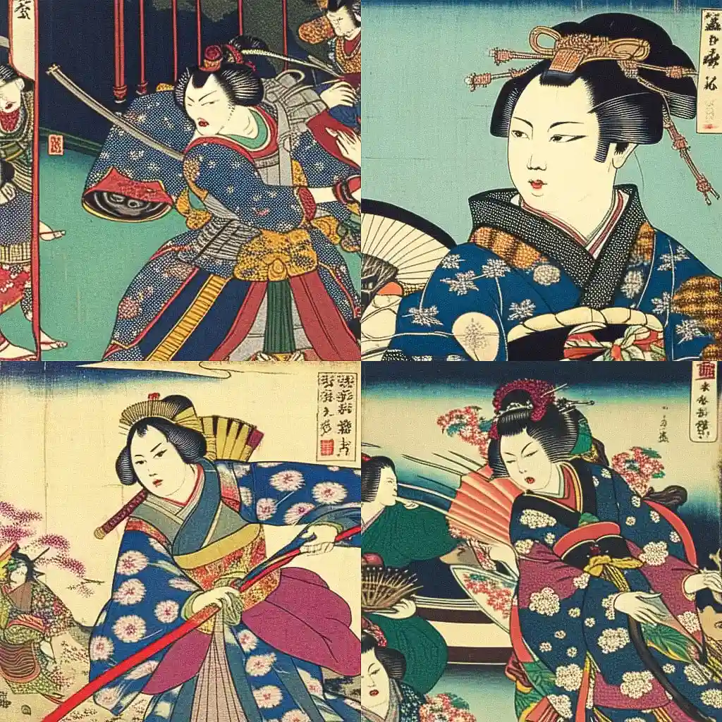 -歌川国定 utagawa kunisada风格midjourney AI绘画作品