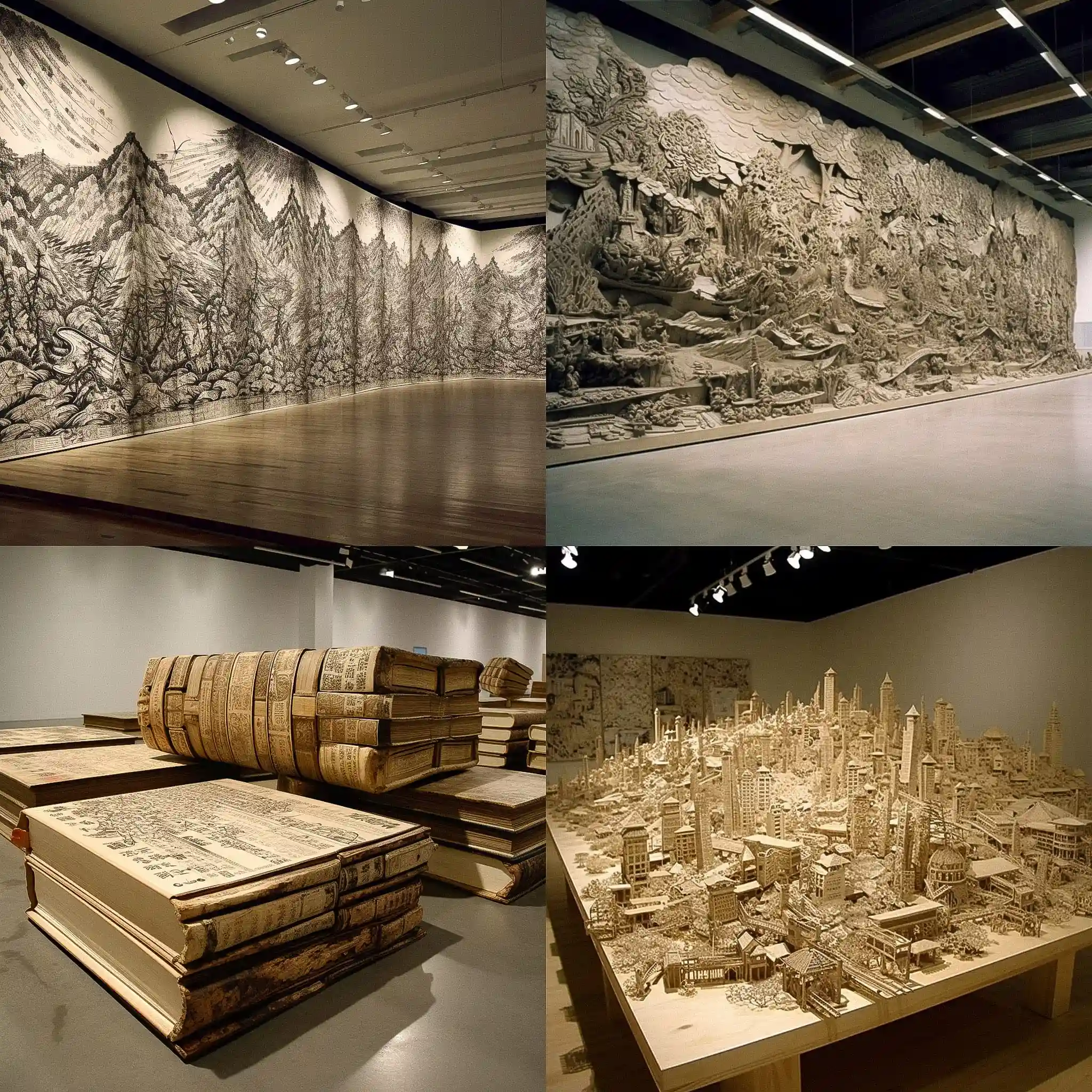 徐冰 xu bing风格midjourney AI绘画作品 -徐冰 xu bing风格midjourney AI绘画作品
