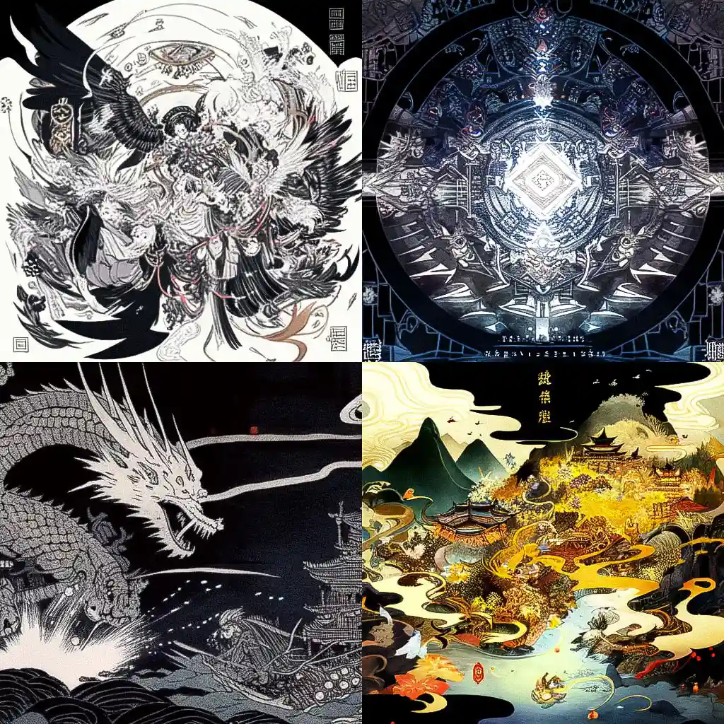徐冰 xu bing风格midjourney AI绘画作品 -徐冰 xu bing风格midjourney AI绘画作品