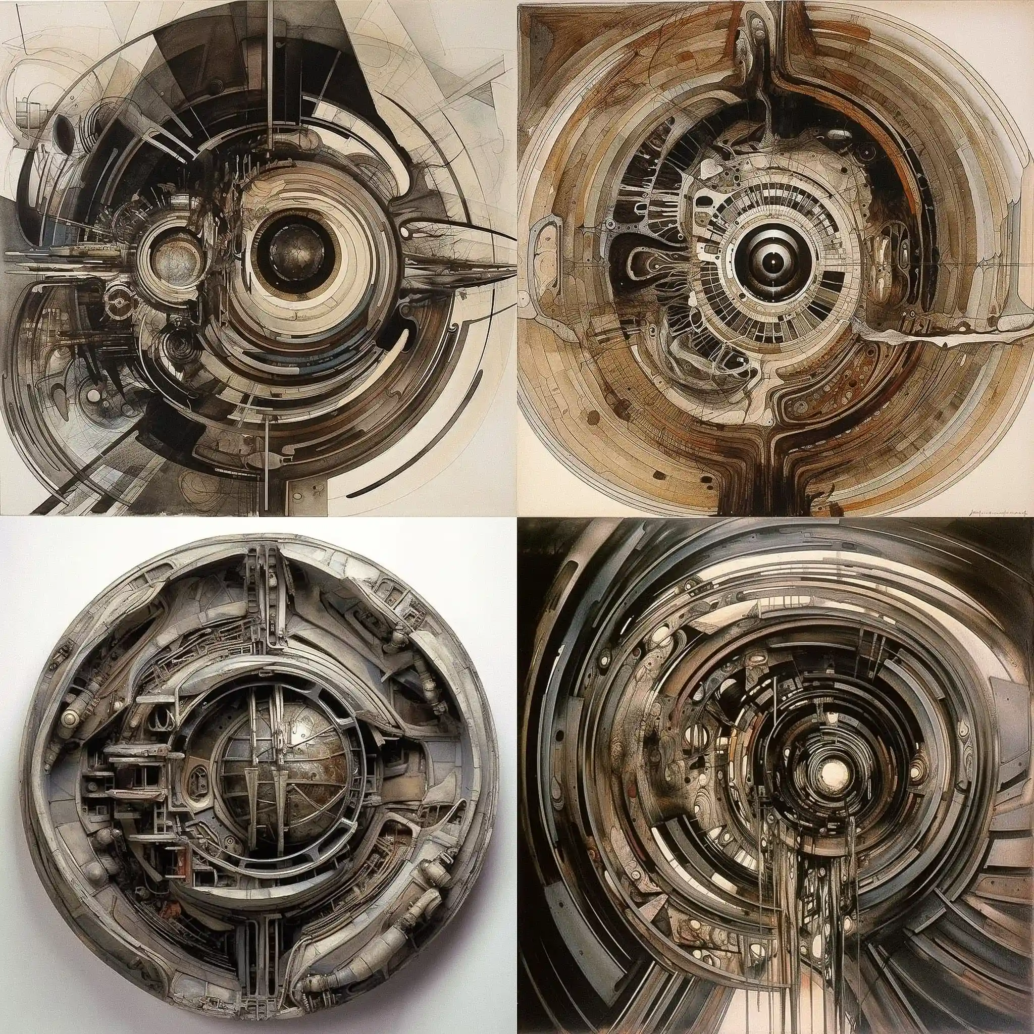 李·邦图库 lee bontecou风格midjourney AI绘画作品 -李·邦图库 lee bontecou风格midjourney AI绘画作品