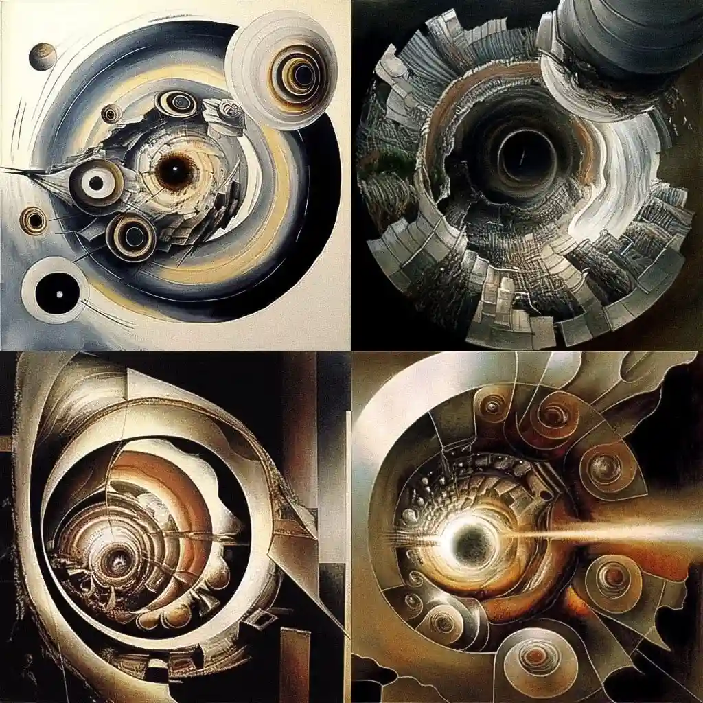 李·邦图库 lee bontecou风格midjourney AI绘画作品 -李·邦图库 lee bontecou风格midjourney AI绘画作品