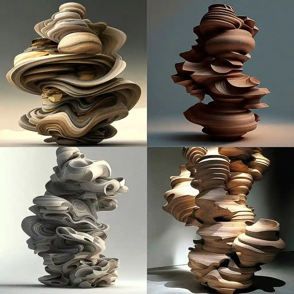 -托尼·克拉格 tony cragg风格midjourney AI绘画作品