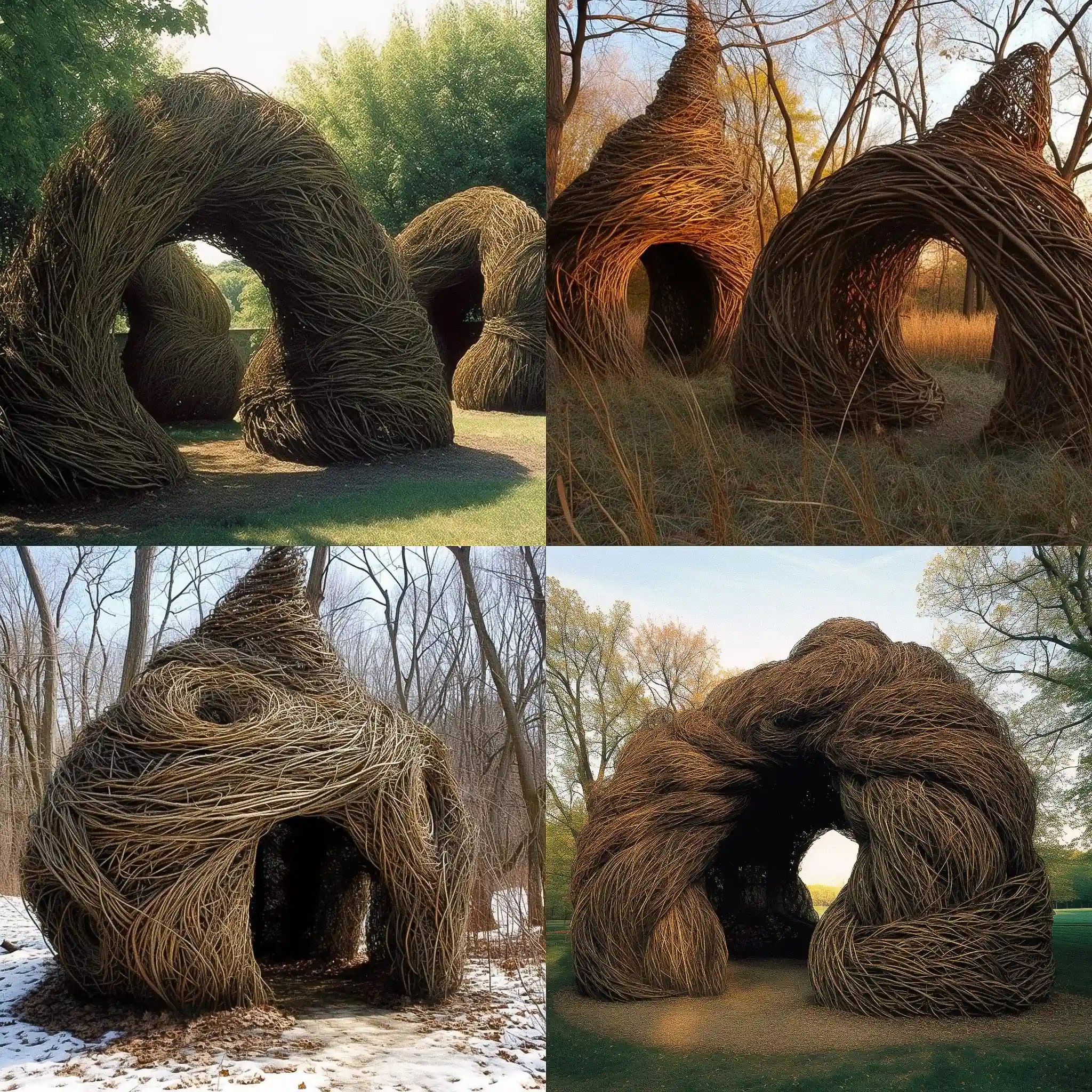 -帕特里克·多尔蒂 patrick dougherty风格midjourney AI绘画作品