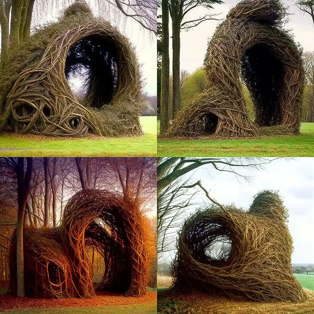 -帕特里克·多尔蒂 patrick dougherty风格midjourney AI绘画作品